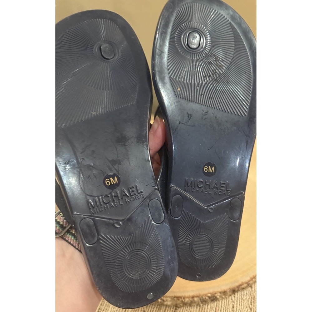 Michael Kors Shoes |‎ Michael Kors Jet Set Cork Black Flip Flops Size 6 - Picture 8 of 8